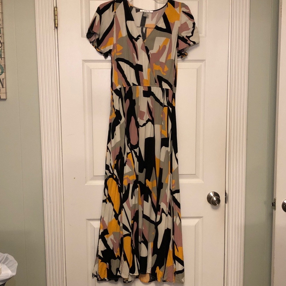 Abstract Patterned Maxi Dress